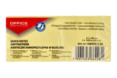 Karteczki samoprzylepne żółte 51x38mm 3x100 kartek - 21554_1%poziom.webp