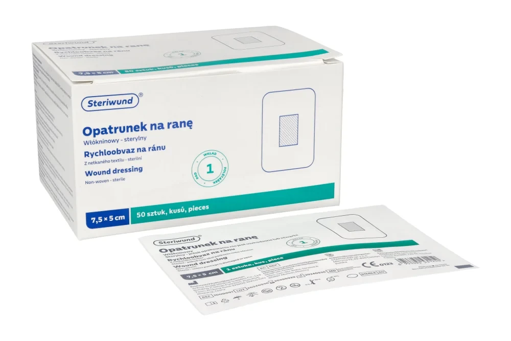Opatrunek na ranę sterylny 7,5x5 50 szt. Steriwund - 48446_3%poziom.webp