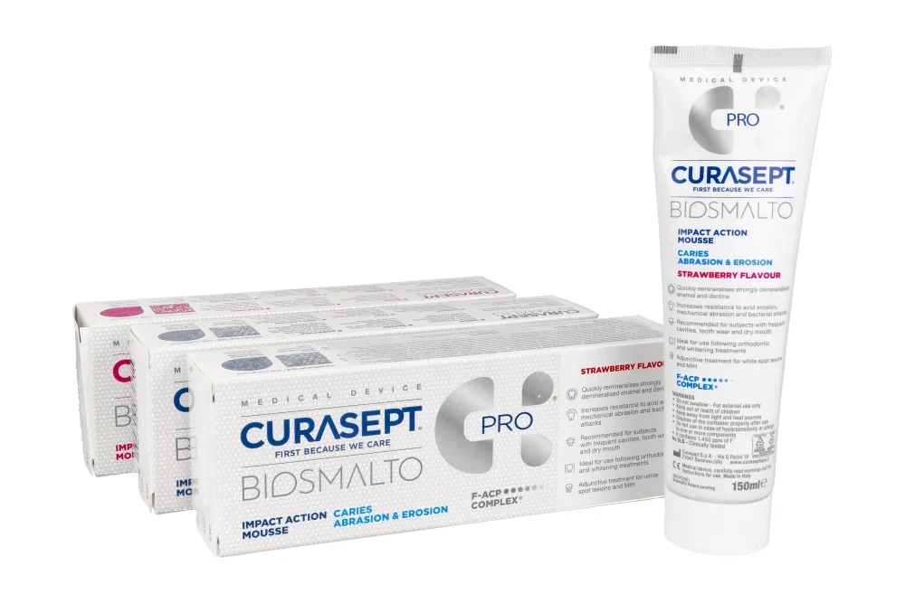 Mus Biosmalto PRO 150 ml Curasept_7%poziom.webp