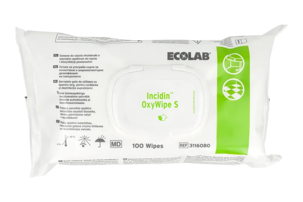 Chusteczki Incidin OxyWipe S 100 szt. Ecolab - 48662_1%poziom.webp