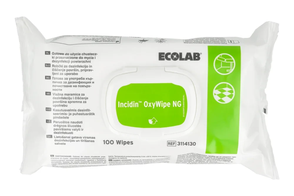 Chusteczki Incidin OxyWipe NG 100 szt. Ecolab - 48661_1%poziom.webp