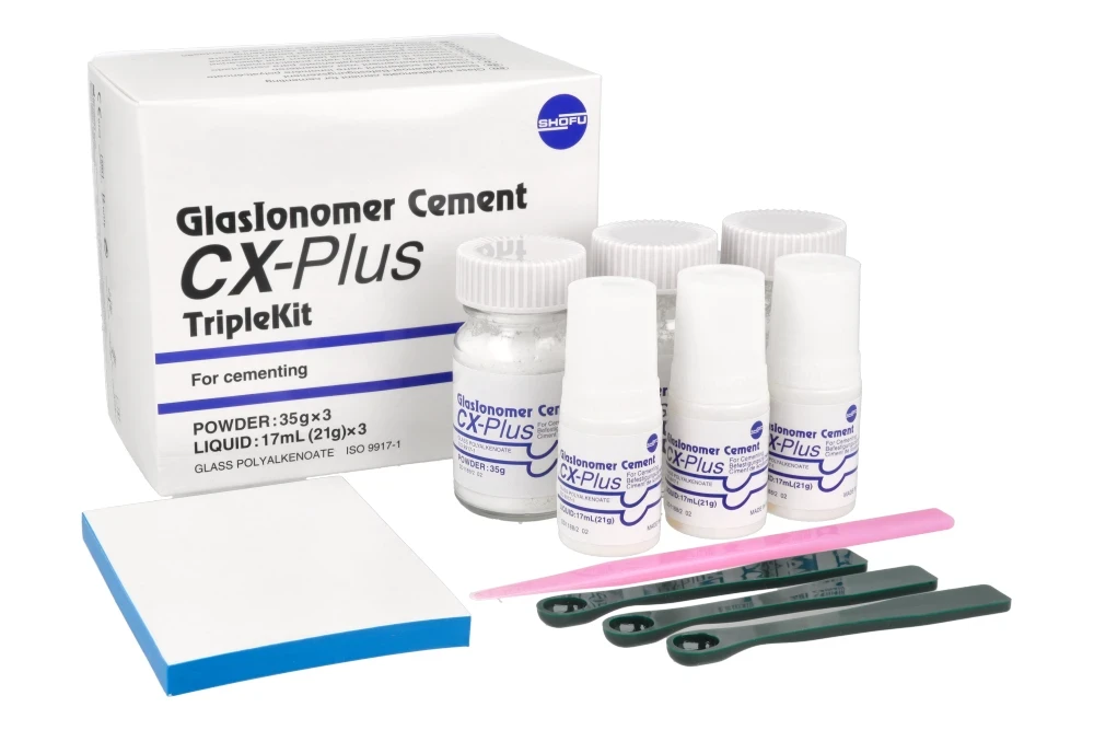 Glasionomer Cement CX-Plus Kit 35 g x 3 szt. + 21 g x 3 szt. SHOFU - 49186_7_poziom.webp