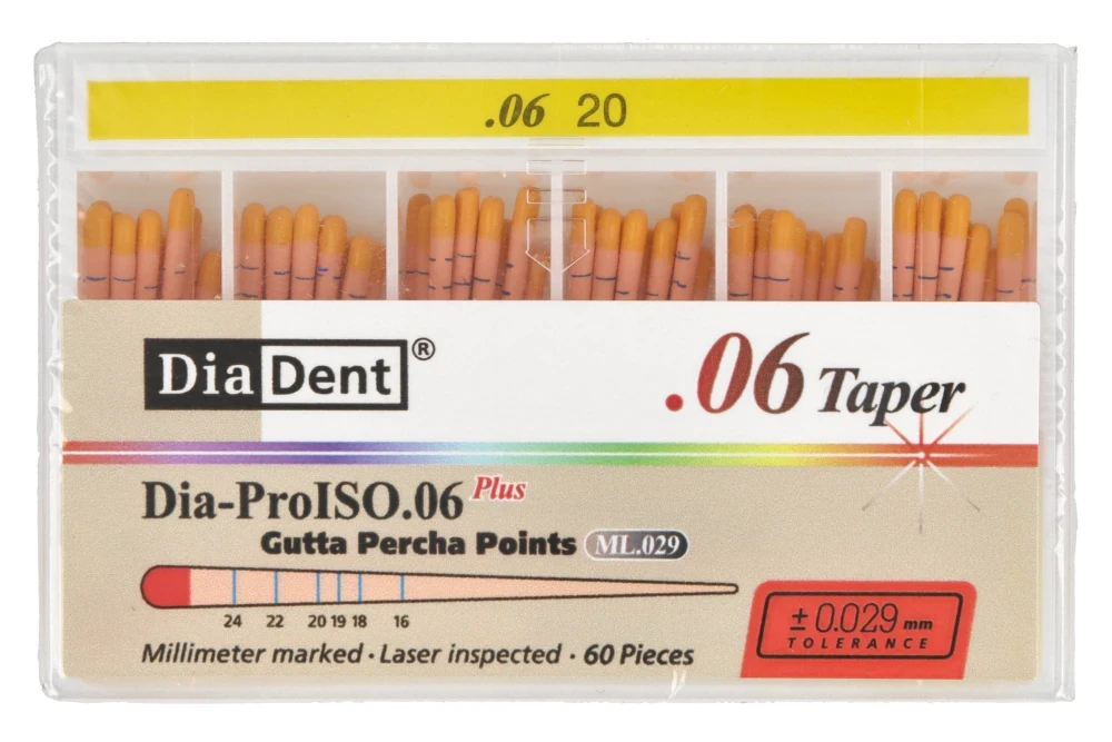 Ćwieki gutaperkowe kalibrowane 6% 20 Diadent - 50748_1_poziom.webp