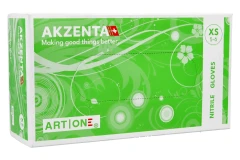 Rękawiczki nitrylowe kolorowe Akzenta 100 szt. limonkowe - mamba green_XS.webp