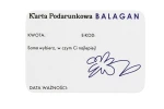 KARTA Podarunkowa BALAGAN