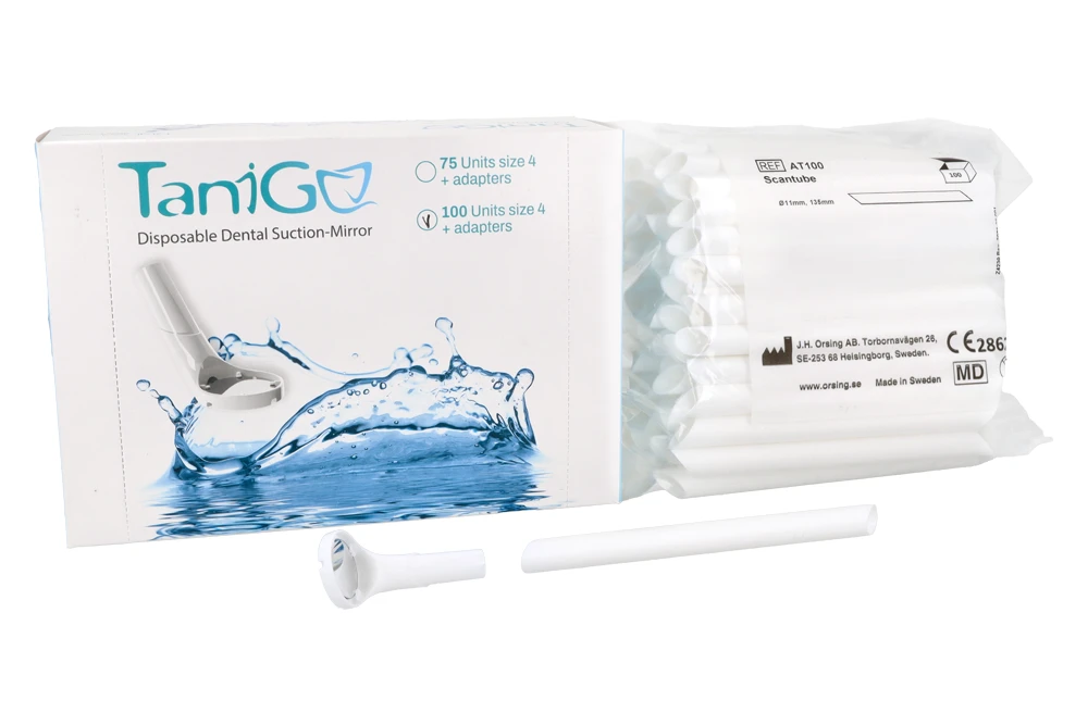 Lusterka ssące 2w1 100 szt. Tanigo + Aspirator tubes J.H. Orsing 100 szt..webp