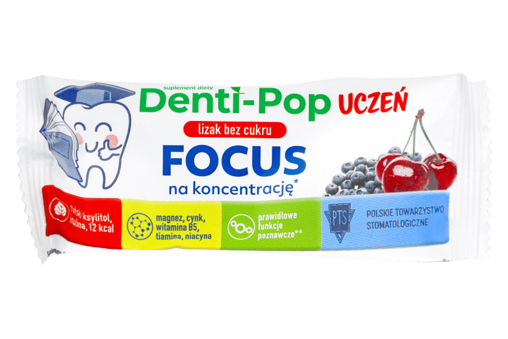 Lizak Denti-Pop uczeń - jagody i wiśnie.webp