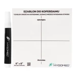 Szablon do koferdamu 6 x 6 1 szt. + flamaster Hygomed