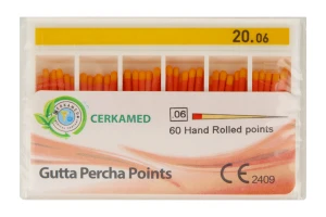 PROMOCJA Ćwieki gutaperkowe 6% 60 szt. Cerkamed - 20 bez kalibracji do 30.09.2026