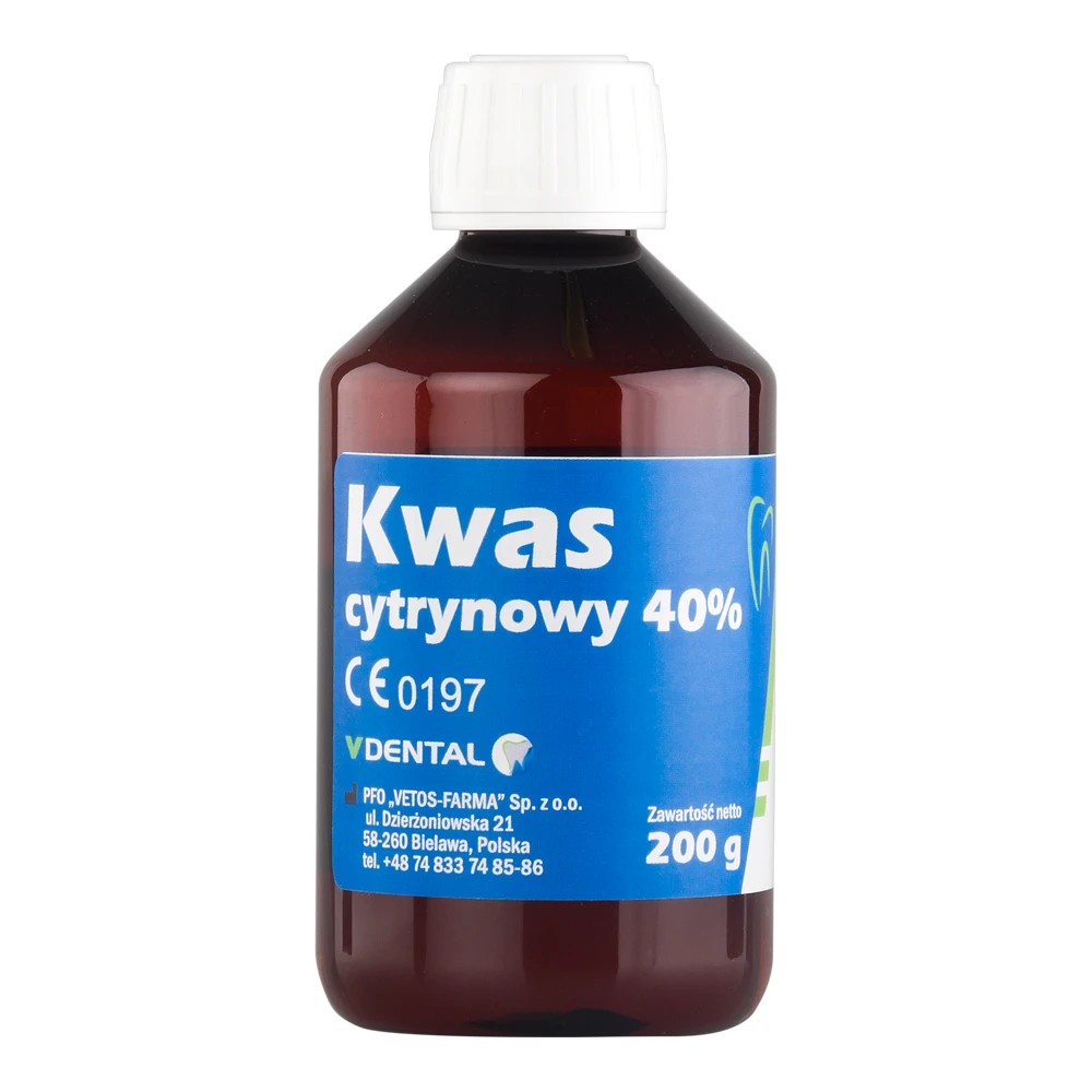 Kwas cytrynowy 40% 200 g V-DENTAL.webp