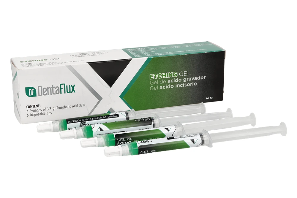 Etching gel 37% 3,5gx4szt. DentaFlux-green REF A3 - 51533_glowne.webp