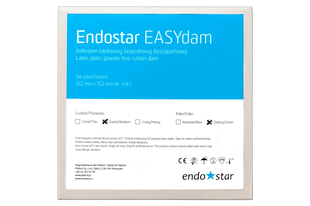 Koferdam Endostar EASYdam 36 szt. Endostar zielony średni.png