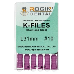 K-Files 6 szt Rogin Dental_31mm_#10.webp