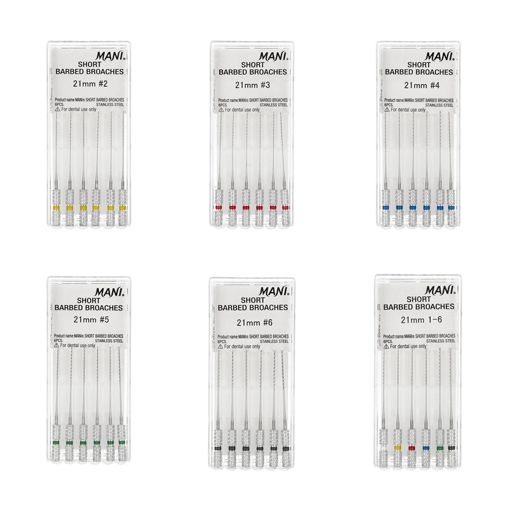 Miazgociągi 6 szt. Mani short barbed broaches_7_kwadrat.webp
