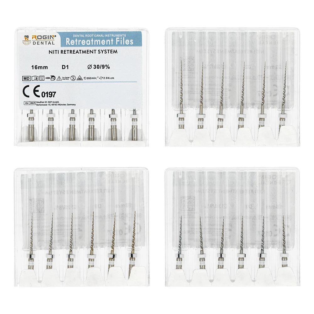 Pilniki NiTi Retreatment 6 szt Rogin Dental - SUB29570 glowne.webp