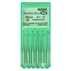 Wiertło Stainless Burs Hard 6 szt Mani 28 mm_#1-6.webp